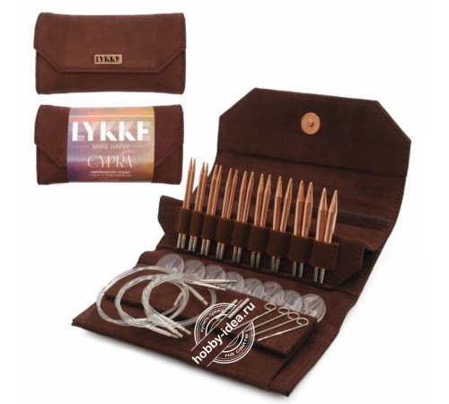 Lykke Набор разъемных спиц, 7 см, Медь, Cypra Brown