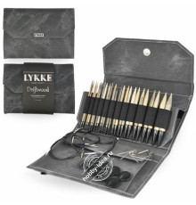 Lykke Набор разъемных спиц, 11.5 см, Дерево, Driftwood Grey