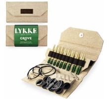 Lykke Набор разъемных спиц, 7 см, Бамбук, Grove Beige