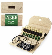 Lykke Набор разъемных спиц, 7 см, Бамбук, Grove Beige