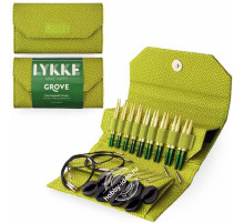 Lykke Набор разъемных спиц, 7 см, Бамбук, Grove Green