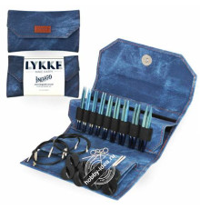 Lykke Набор разъемных спиц, 7 см, Дерево, Indigo Azure