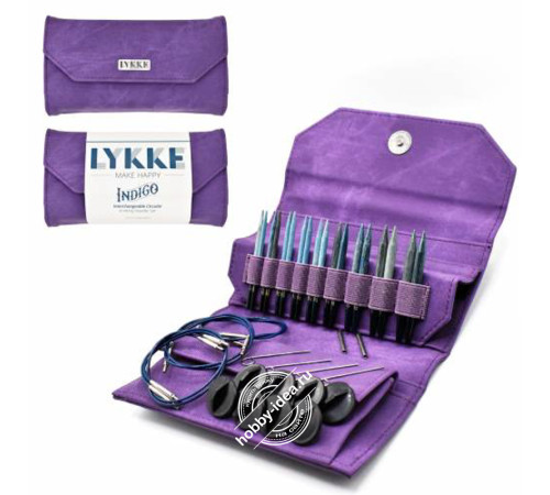 Lykke Набор разъемных спиц, 7 см, Дерево, Indigo Violet