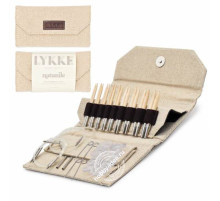 Lykke Набор разъемных спиц, 7 см, Дерево, Natural Beige Jute