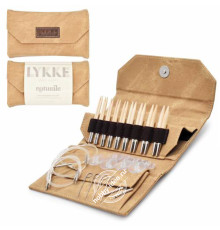 Lykke Набор разъемных спиц, 7 см, Дерево, Natural Tan Denim