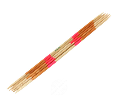 Чулочные спицы Lana Grossa Дерево Ayurveda Hand-dyed 15 см • 2.5