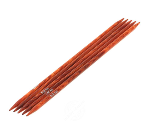 Чулочные спицы Lana Grossa Дерево Окрашенное Signal 20 см • 5.0