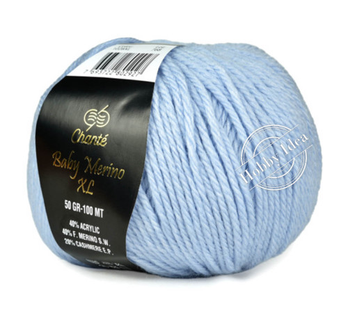 Chanté Baby Merino XL 1028 Светло голубой