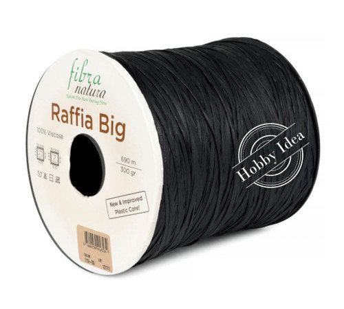 Fibra Natura Raffia Big 11903 Чёрный