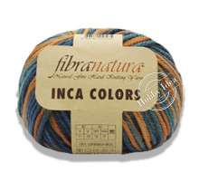 Fibra Natura Inca Colors 44044 Тыквенный морской синий