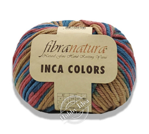 Fibra Natura Inca Colors 44038 Коричнево-сине-красный