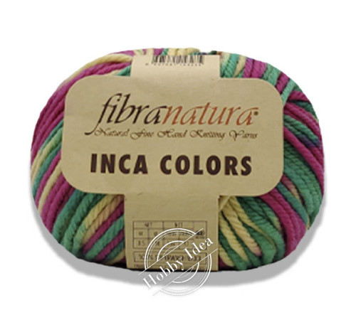 Fibra Natura Inca Colors 44041 Зелёно-жёлто-пурпурный