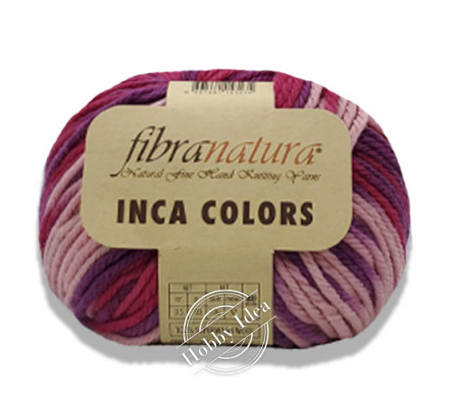 Fibra Natura Inca Colors 44046 Фиолетово-красно-лососевый