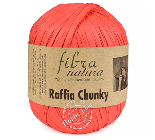 Fibra Natura Raffia Chunky 11429 Яркий коралл