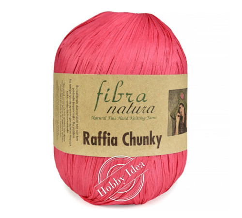 Fibra Natura Raffia Chunky 11430 Насыщенно розовый