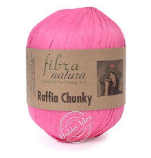 Fibra Natura Raffia Chunky 11406 Ярко-розовый