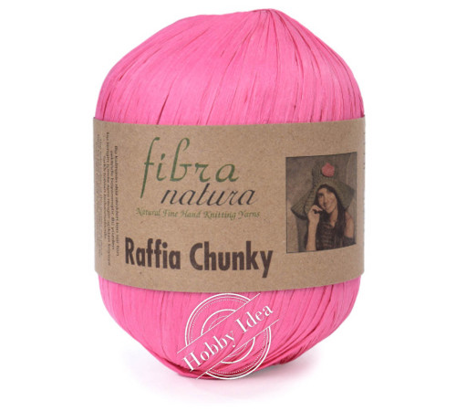 Fibra Natura Raffia Chunky 11406 Ярко-розовый