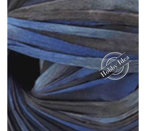 Fibra Natura Raffia Multi 11707 Сине-серо-чёрный