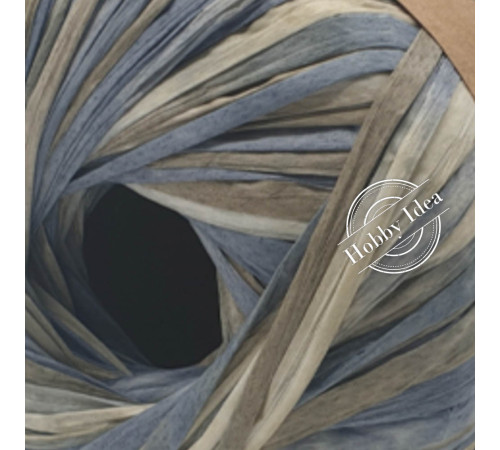 Fibra Natura Raffia Multi 11709 Бежево-синий