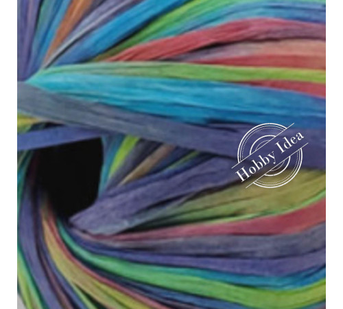 Fibra Natura Raffia Multi 11712 Красно-зелёно-синий