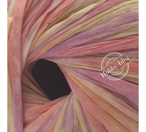 Fibra Natura Raffia Multi 11713 Розово-жёлтый