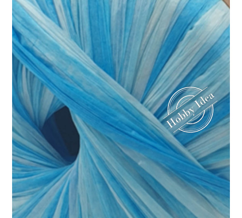 Fibra Natura Raffia Multi 11720 Бирюзово-белый