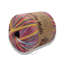 Fibra Natura Raffia Multi 11701 Оранжево-белый