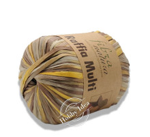 Fibra Natura Raffia Multi 11704 Коричнево-бежево-жёлтый