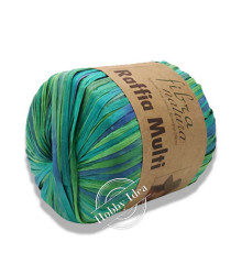 Fibra Natura Raffia Multi 11705 Бирюзово-салатовый