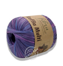 Fibra Natura Raffia Multi 11706 Сине-фиолетовый