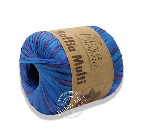 Fibra Natura Raffia Multi 11708 Сине-голубой