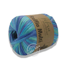 Fibra Natura Raffia Multi 11711 Сине-зелёный-фиолетовый