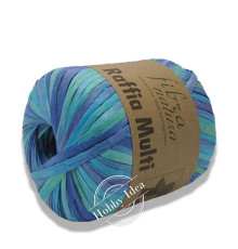 Fibra Natura Raffia Multi 11711 Сине-зелёный-фиолетовый