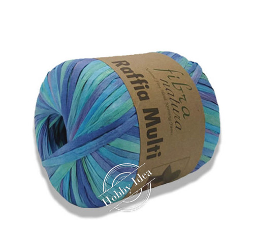 Fibra Natura Raffia Multi 11711 Сине-зелёный-фиолетовый