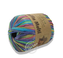Fibra Natura Raffia Multi 11712 Красно-зелёно-синий