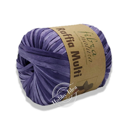 Fibra Natura Raffia Multi 11719 Тёмно-лилово-сиреневый
