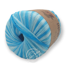 Fibra Natura Raffia Multi 11720 Бирюзово-белый