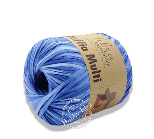 Fibra Natura Raffia Multi 11722 Сине-голубой