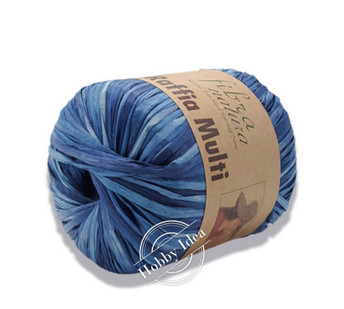 Fibra Natura Raffia Multi 11723 Джинс-голубой