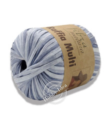 Fibra Natura Raffia Multi 11726 Сине-тёмно-голубой