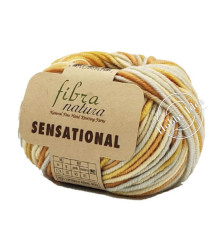 Fibra Natura Sensational 40851 Жёлто-белый Меланж