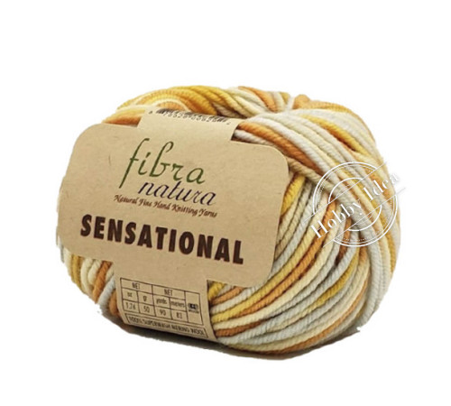 Fibra Natura Sensational 40851 Жёлто-белый Меланж