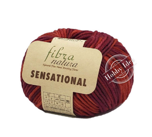 Fibra Natura Sensational 40853 Вишнёвый Меланж