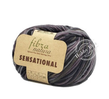 Fibra Natura Sensational 40856 Чёрно-Серый Меланж