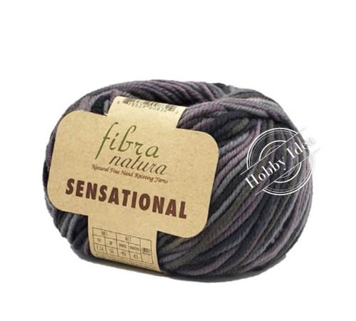 Fibra Natura Sensational 40856 Чёрно-Серый Меланж