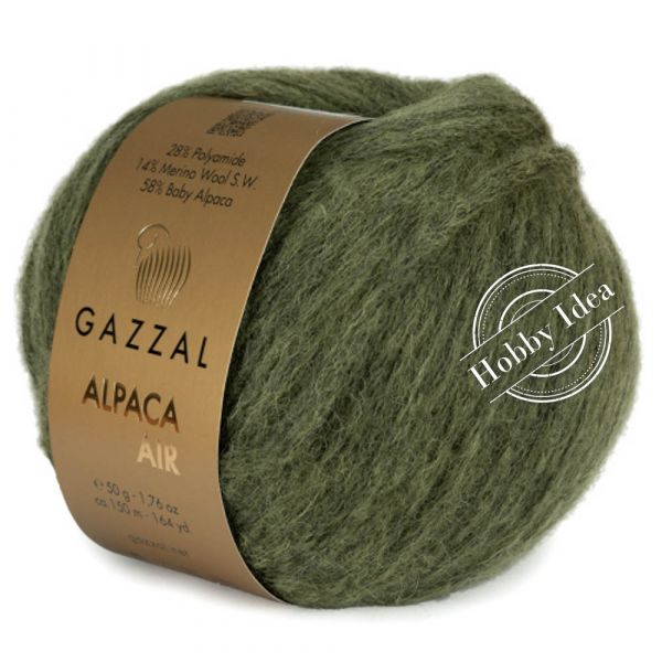 Gazzal Alpaca Air 101 Натуральный зелёный из категории Gazzal Alpaca Air