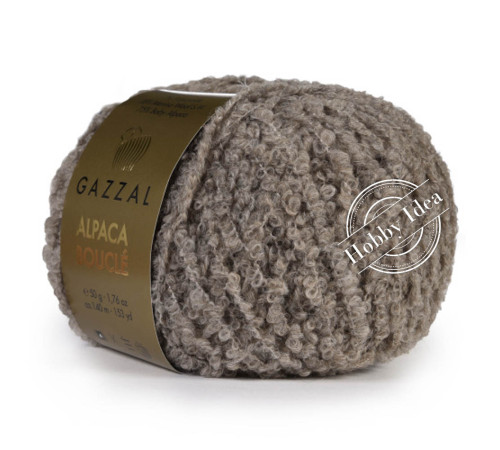 Gazzal Alpaca Boucle 123 Кофе с молоком