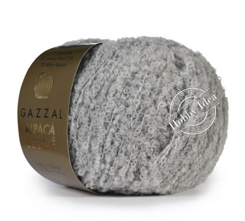 Gazzal Alpaca Boucle 128 Светло-серый