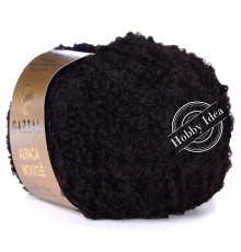 Gazzal Alpaca Boucle 130 Чёрно-коричневый