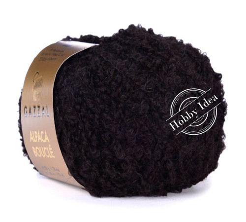Gazzal Alpaca Boucle 130 Чёрно-коричневый
